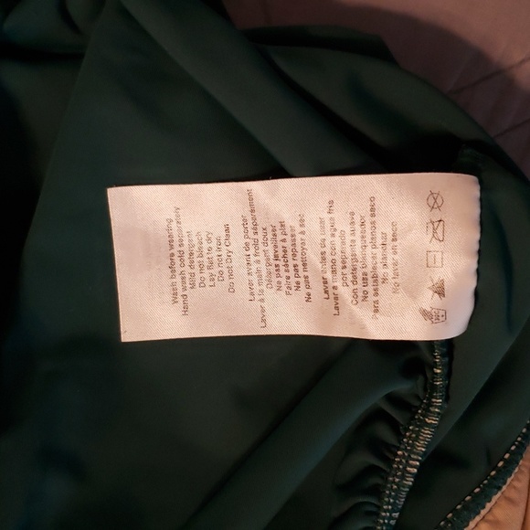 A Pea in the Pod Maternity Wrap Swimsuit Teal Green Medium - Picture 8 of 8